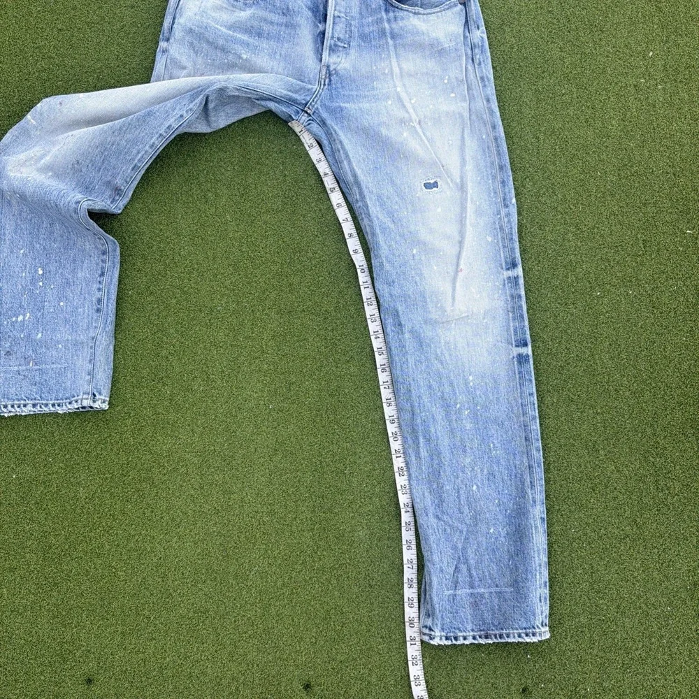 John Elliott Selvedge Splatter Paint Distressed Jeans  Size 32x32 Made in Japan